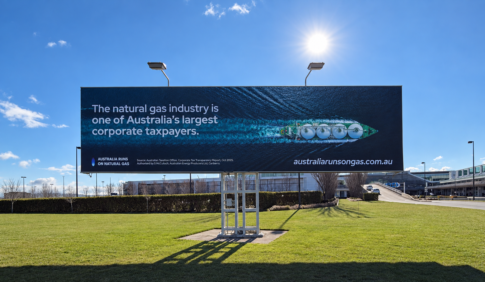 Airport billboard Sept 2026